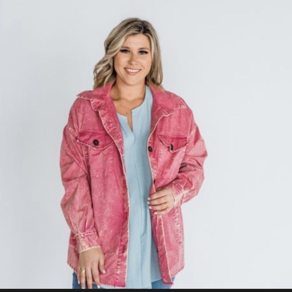 NWT Rose Shacket - Picture 2 of 11